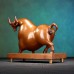 Rich Cow Copper Ornament 
